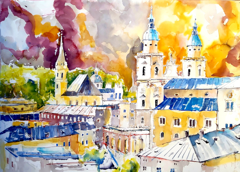 #salzburg #watercolour #aquarell